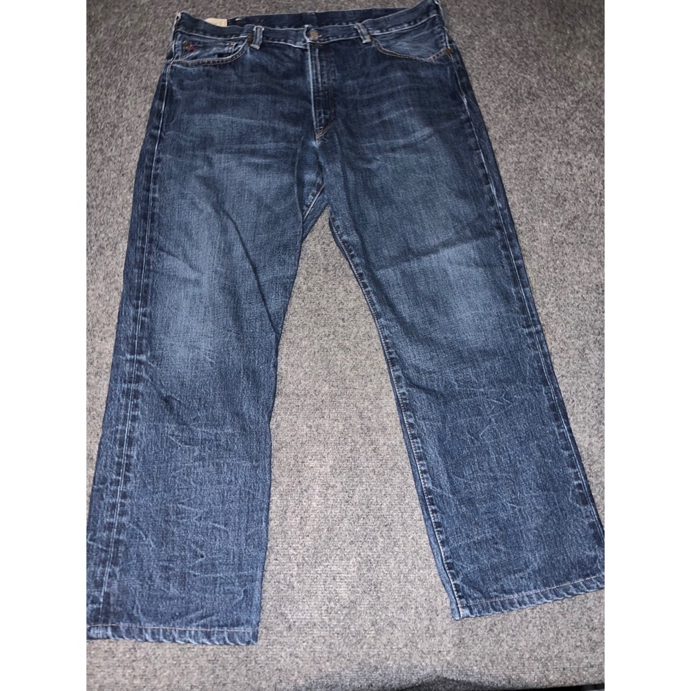 Polo Ralph Lauren Mens Jeans 38x30 Blue Denim Dark Wash Straight Leg 41381